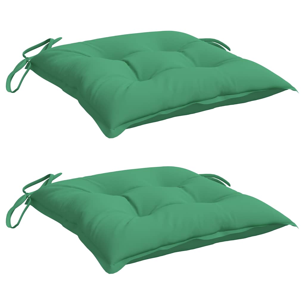 Cuscini per pallet VidaXL 2 pezzi 50x50x7 cm in tessuto oxford verde