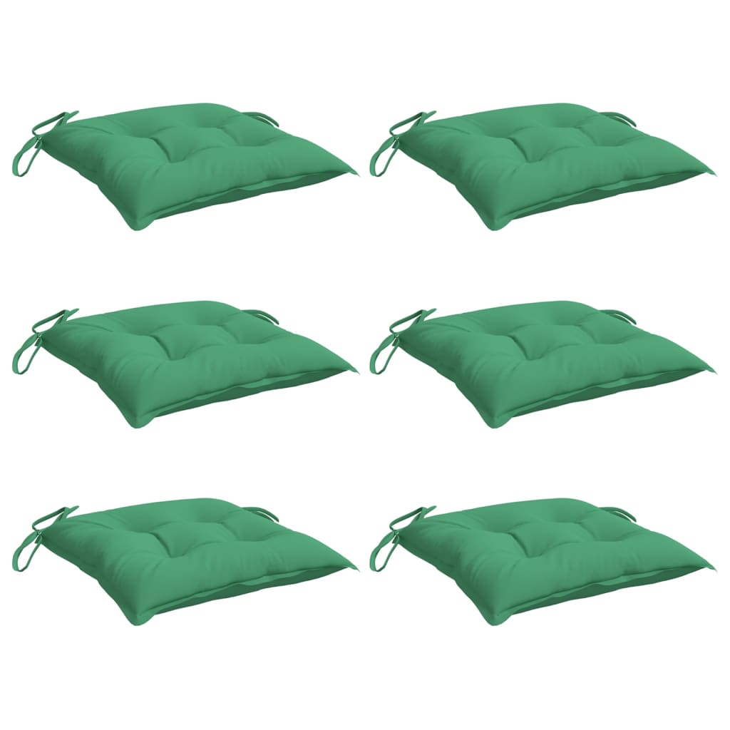Vidaxl Pallet Cushions 6 ST 50x50x7 cm tessuto oxford verde