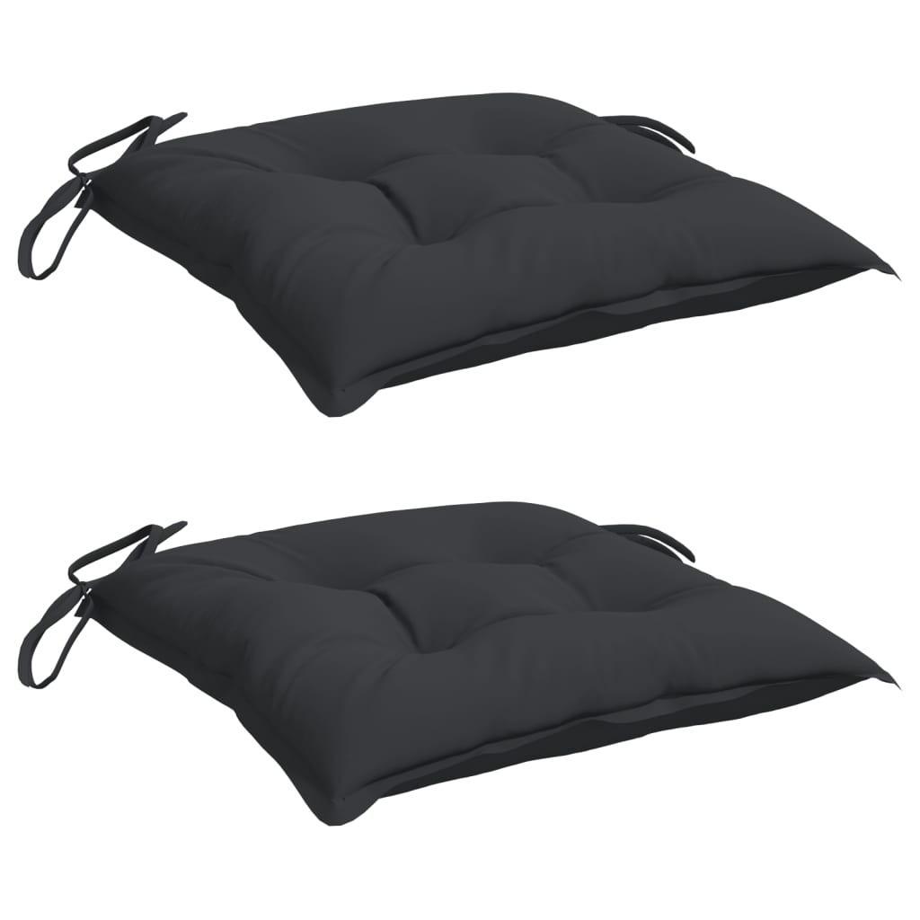 Vidaxl Pallet Cushions 2 St 50x50x7 cm tessuto oxford nero