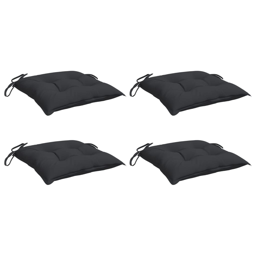 Vidaxl Pallet Cushions 4 St 50x50x7 cm tessuto oxford nero