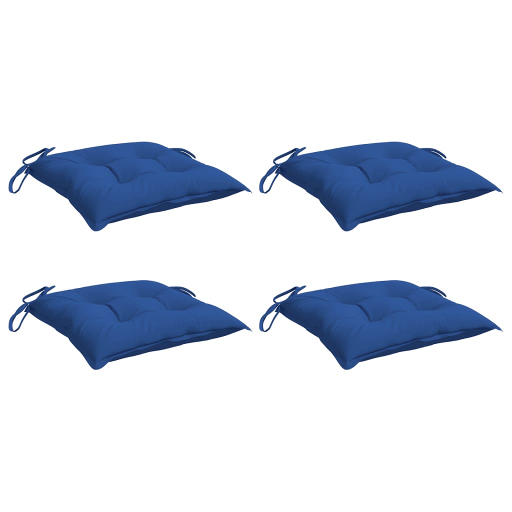 Vidaxl Pallet Cushions 4 ST 50x50x7 cm tessuto blu blu