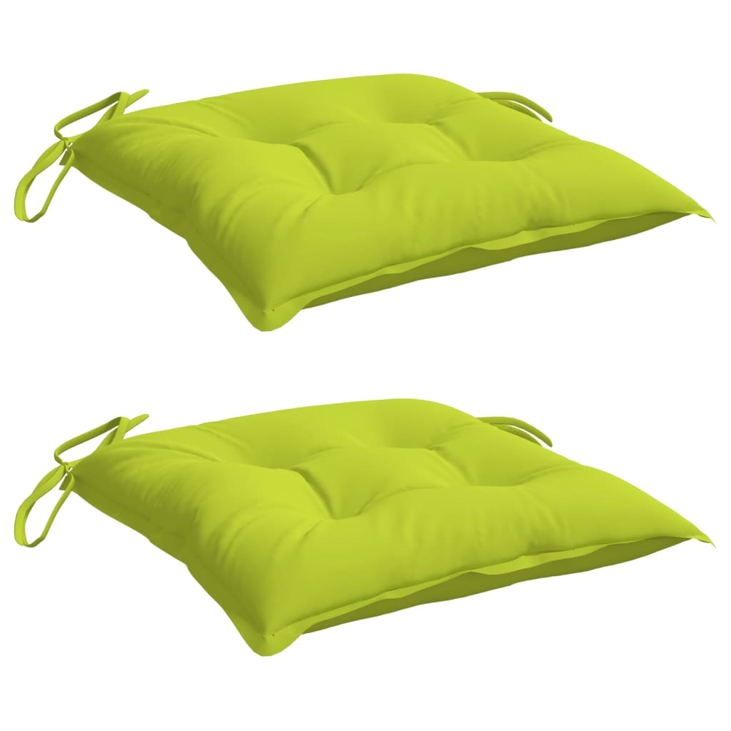 Cojines de paleta de Vidaxl 2 pcs 50x50x7 cm oxford tela verde brillante