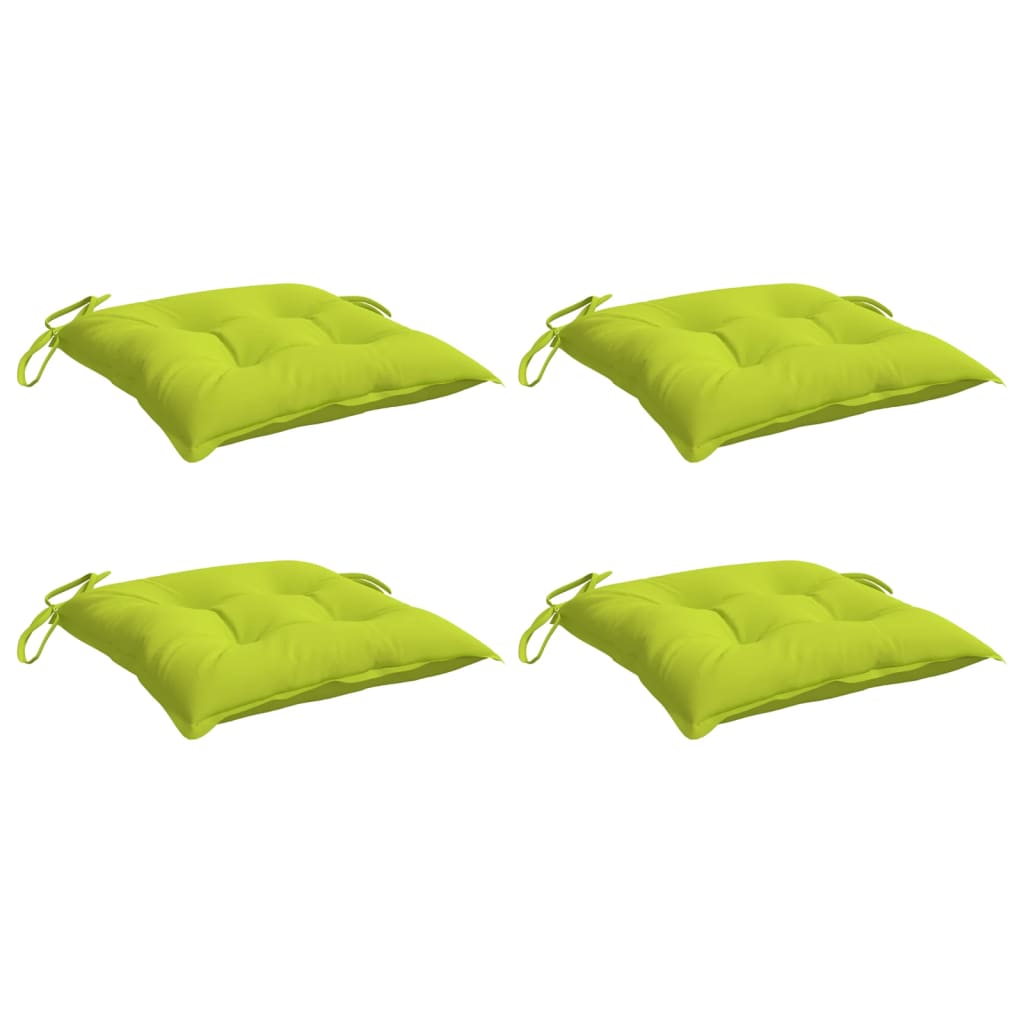 Vidaxl cuscini da pallet 4 St 50x50x7 cm tessuto oxford verde brillante