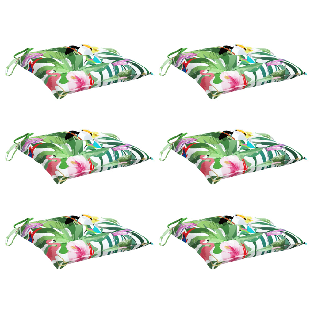 Cuscini da sedia Vidaxl 6 ST 50x50x7 cm tessuto multilorato