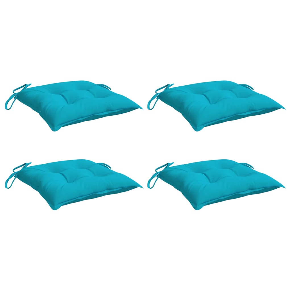 Cuscini da sedia Vidaxl 4 St 50x50x7 cm tessuto turchese