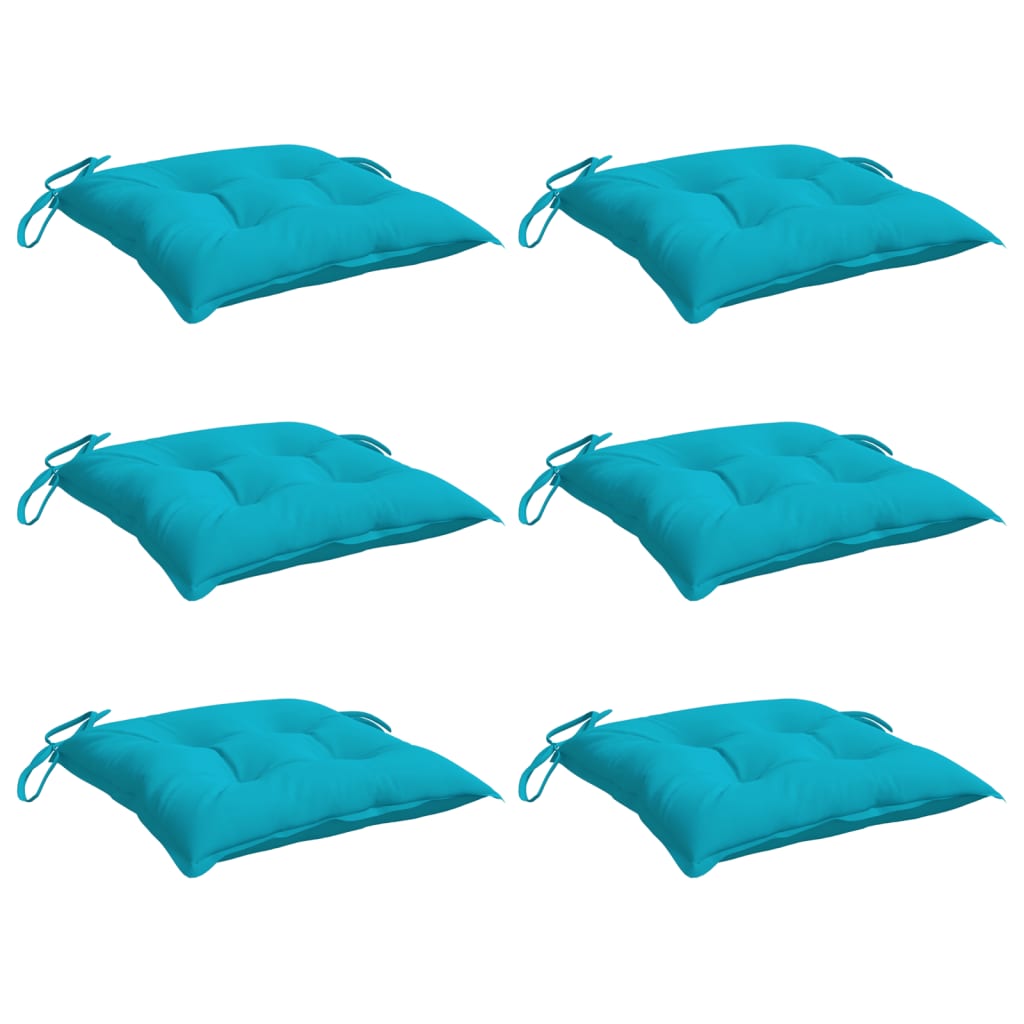 Cojines de silla Vidaxl 6 ST 50X50X7 CM Turquesa