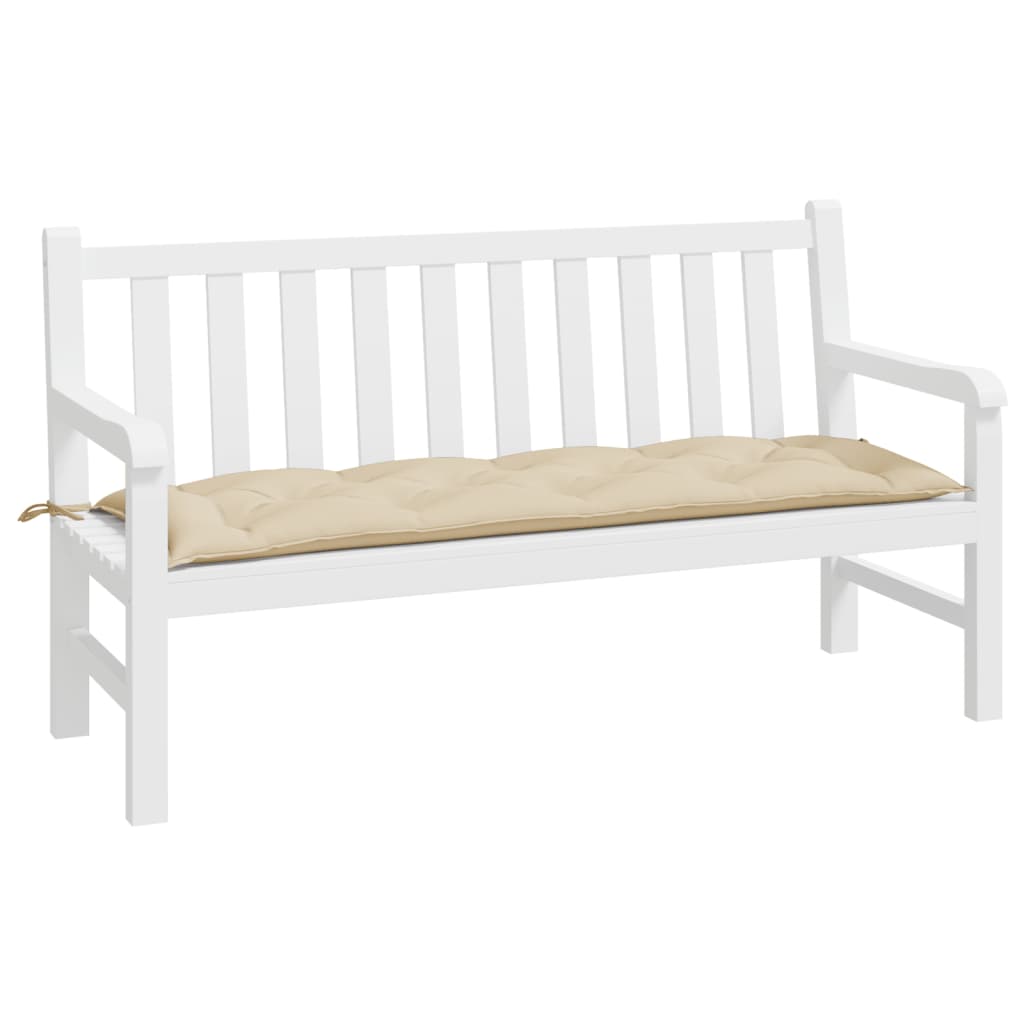 VidaXL cojín para banco de jardín 150x50x7 cm tela oxford beige