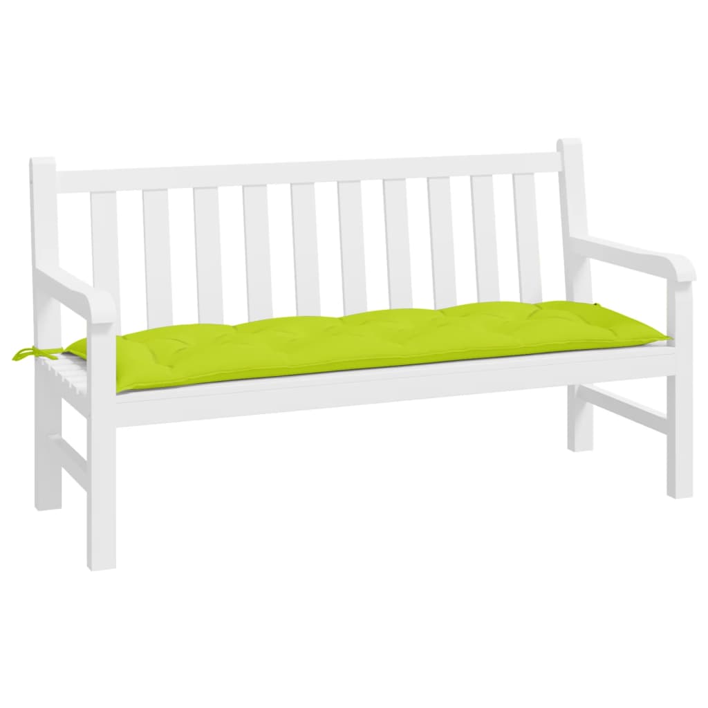VidaXL cojín para banco de jardín 150x50x7 cm tela oxford verde brillante