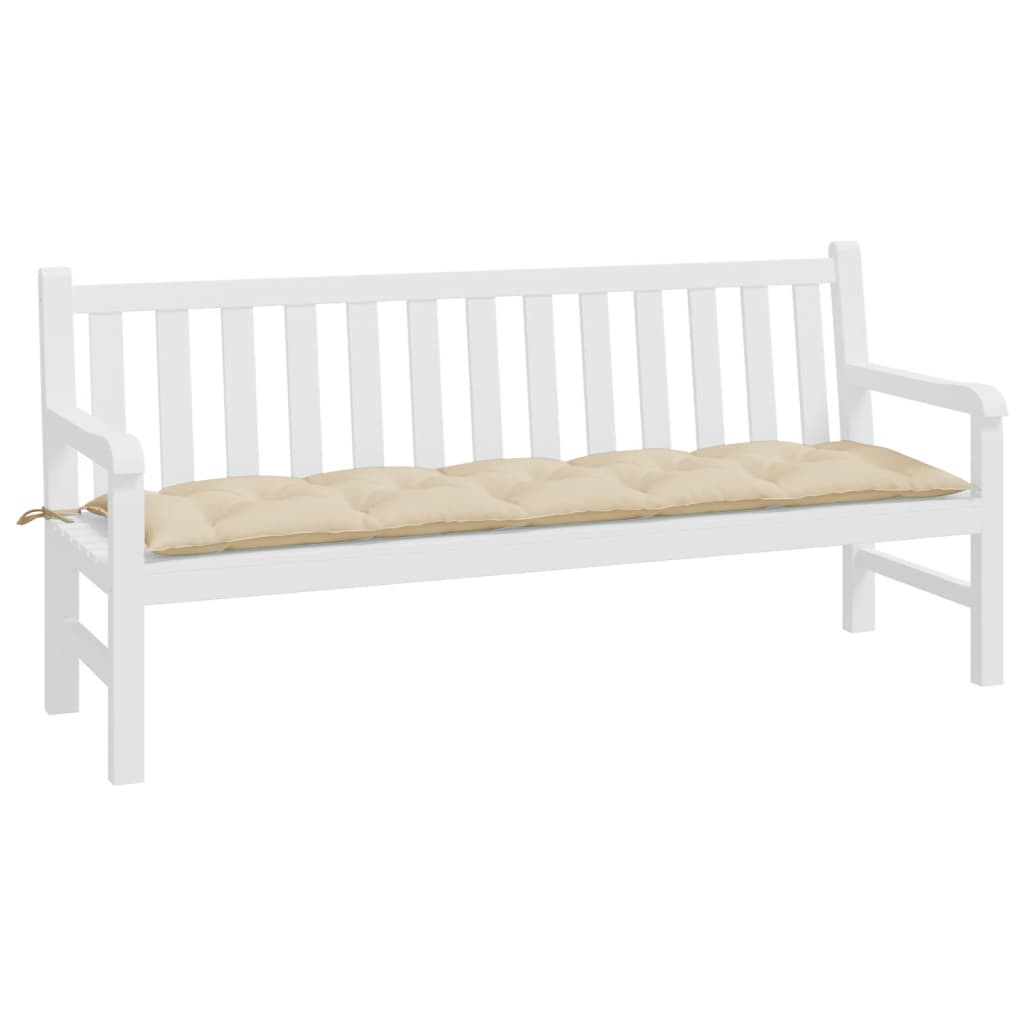 Cuscino per panca da giardino VidaXL 180x50x7 cm in tessuto oxford beige