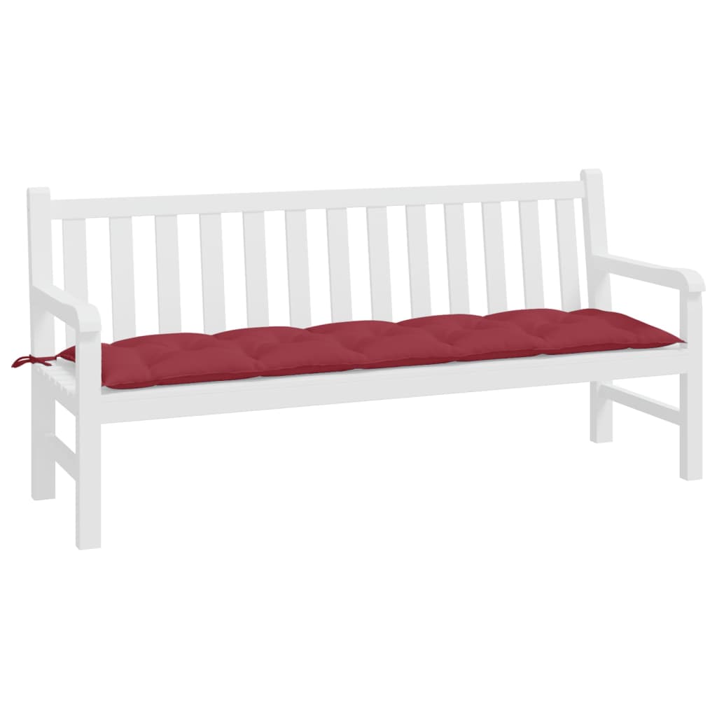 Vidaxl Garden Bench Cushion 180x50x7 CM Oxford Fabric Wine Red