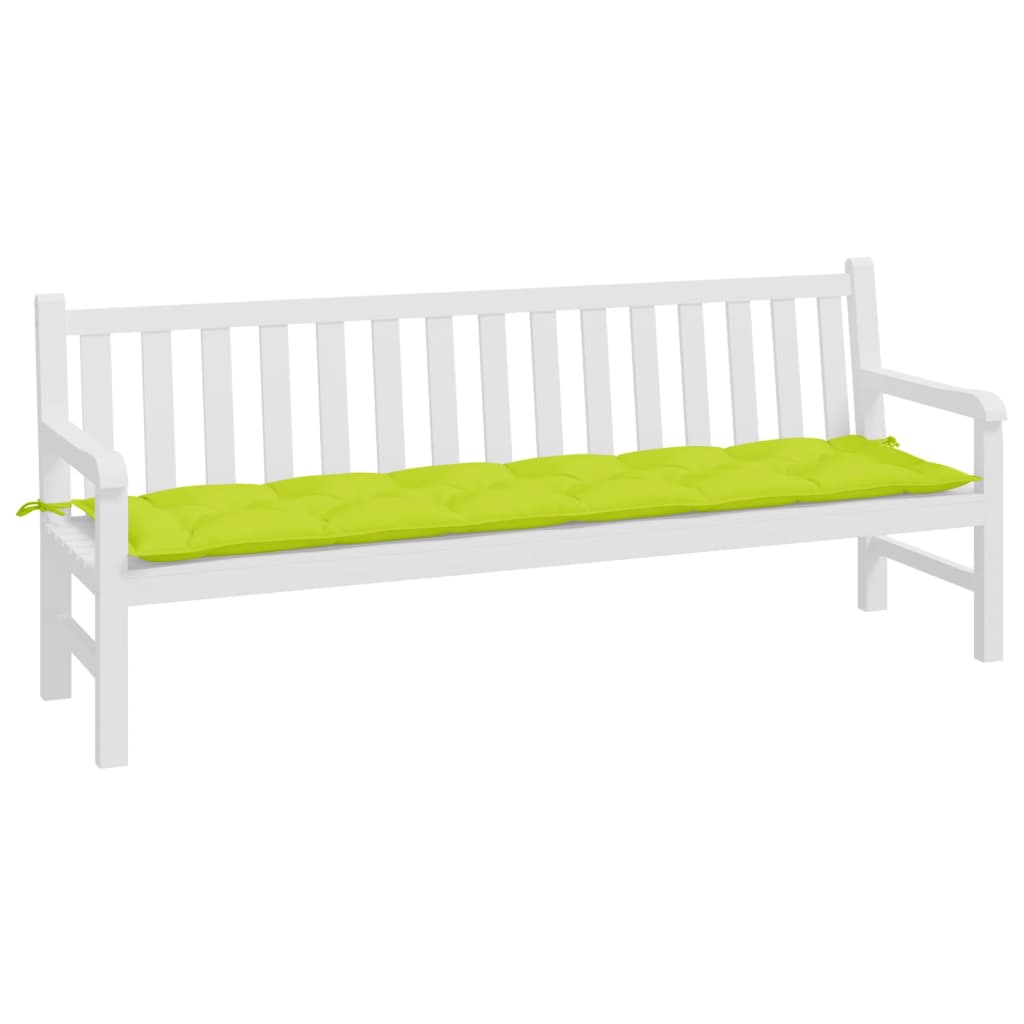 Vidaxl Garden Banch Cushion 200x50x7 cm Tessuto Oxford Verde chiaro
