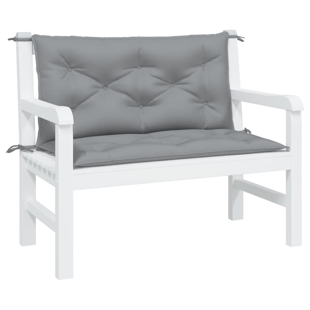 Vidaxl Garden Bench Cushions 2 PCS 100x50x7 cm tessuto Oxford grigio