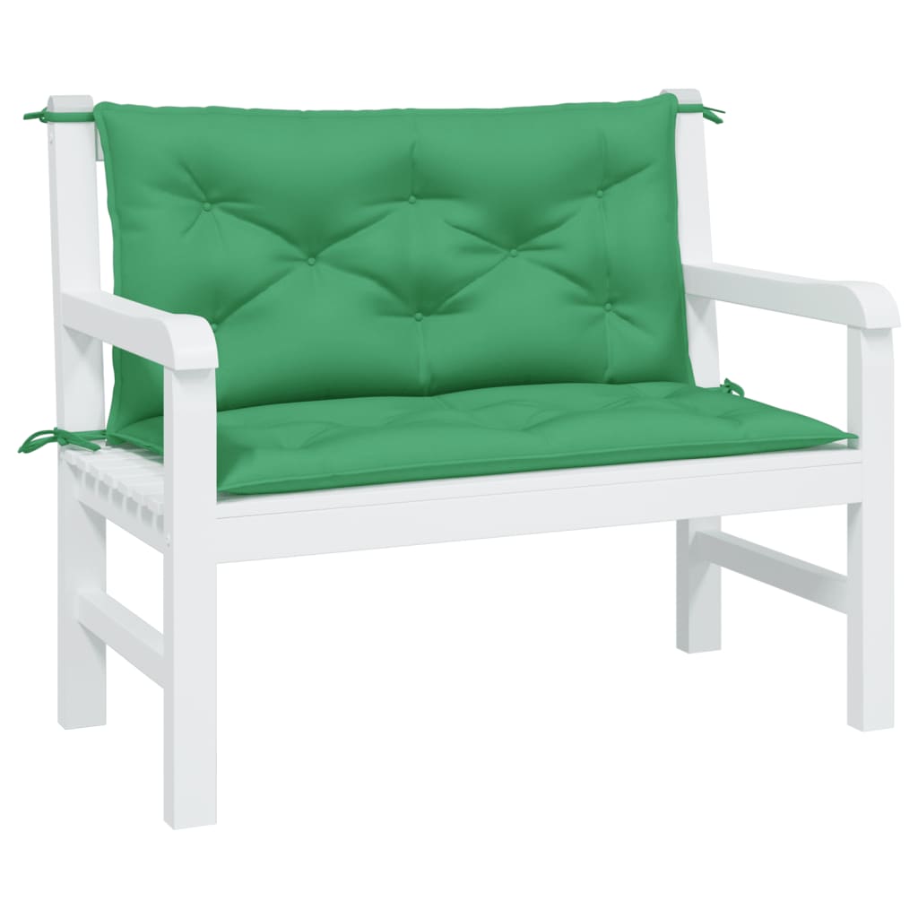 Vidaxl Garden Bench Cushions 2 PCS 100x50x7 cm tessuto oxford verde