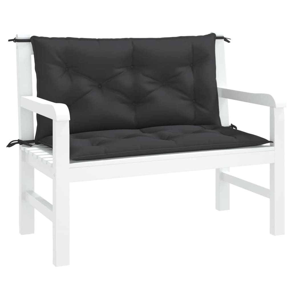 Vidaxl Garden Bench Cushions 2 St 100x50x7 cm tessuto oxford nero