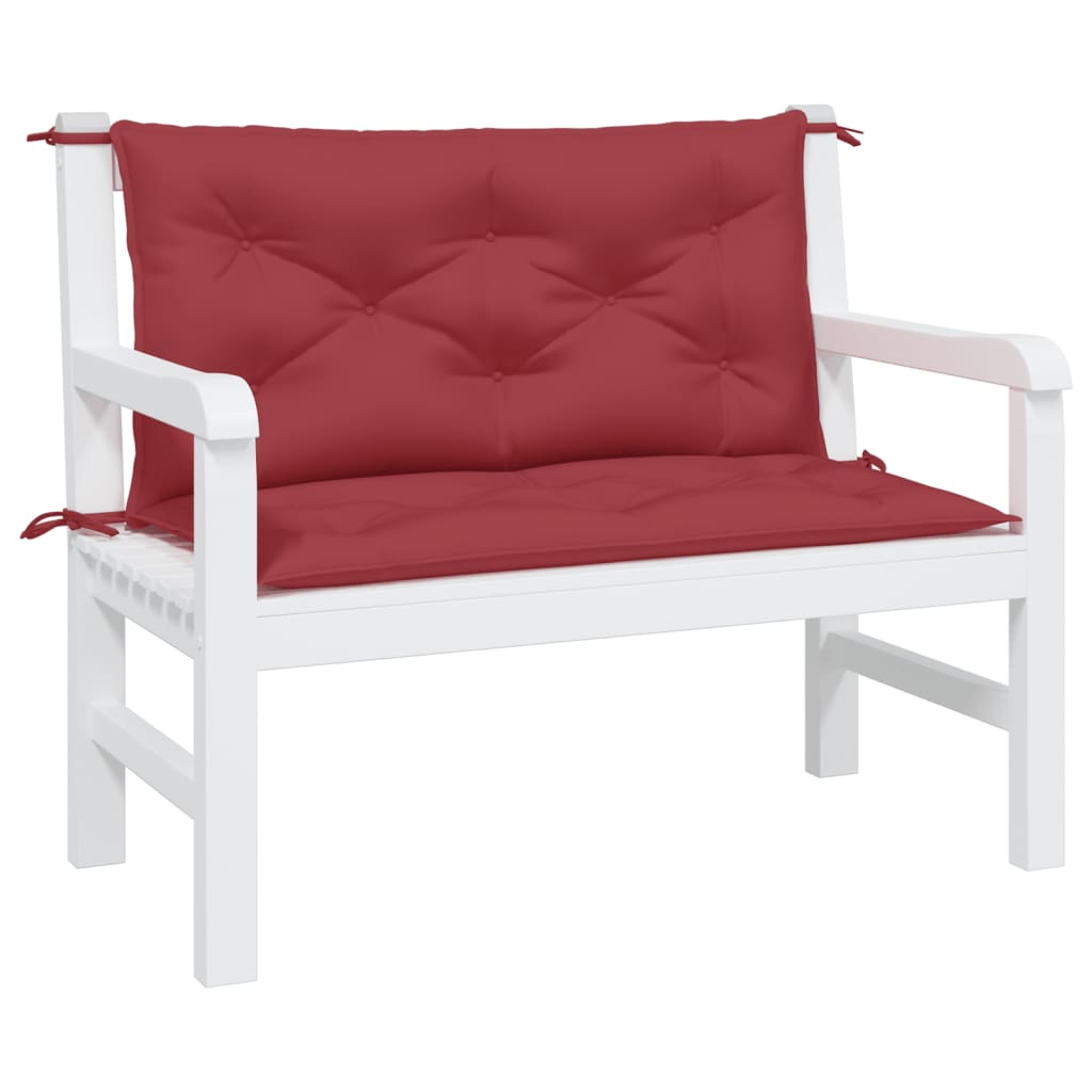 Vidaxl Garden Bench Cushions 2 ST 100x50x7 cm Essicatore Oxford Vino rosso