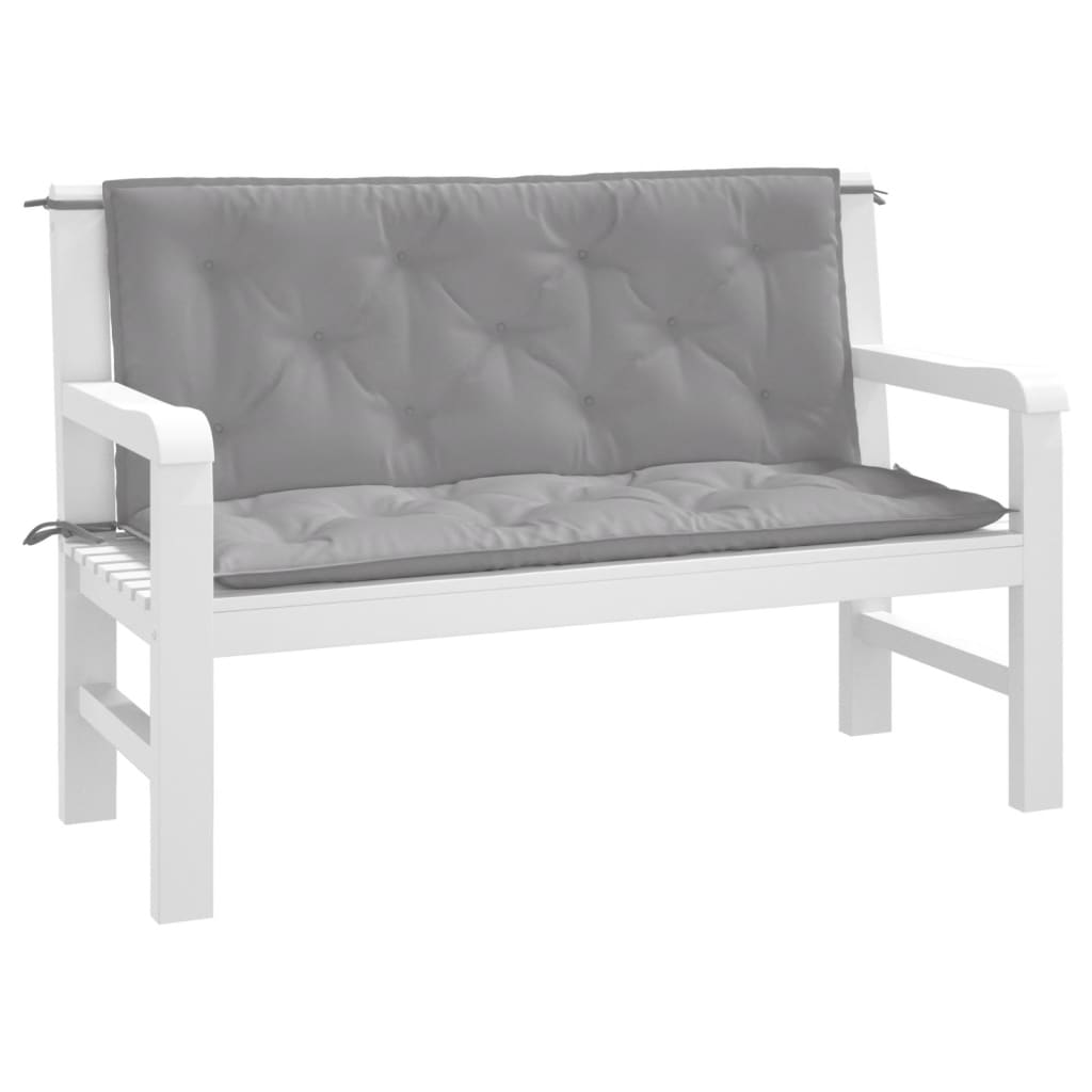 Vidaxl Garden Bench Cushions 2 PCS 120x50x7 CM Oxford Fabric Gray