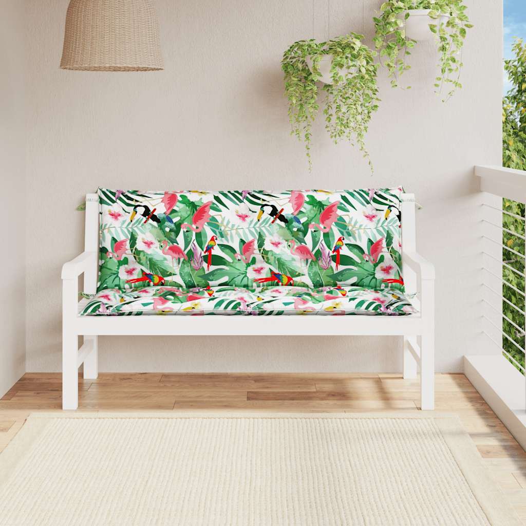 Vidaxl Garden Bench Cushions 2 ST 150x50x7 CM Fabric Multi -Colored