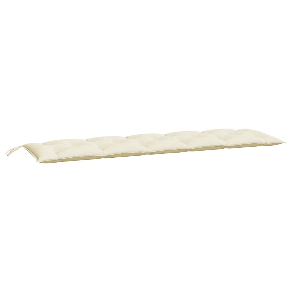 Cuscini per panca da giardino Vidaxx 2 pezzi 180x50x7 cm tessuto oxford bianco crema