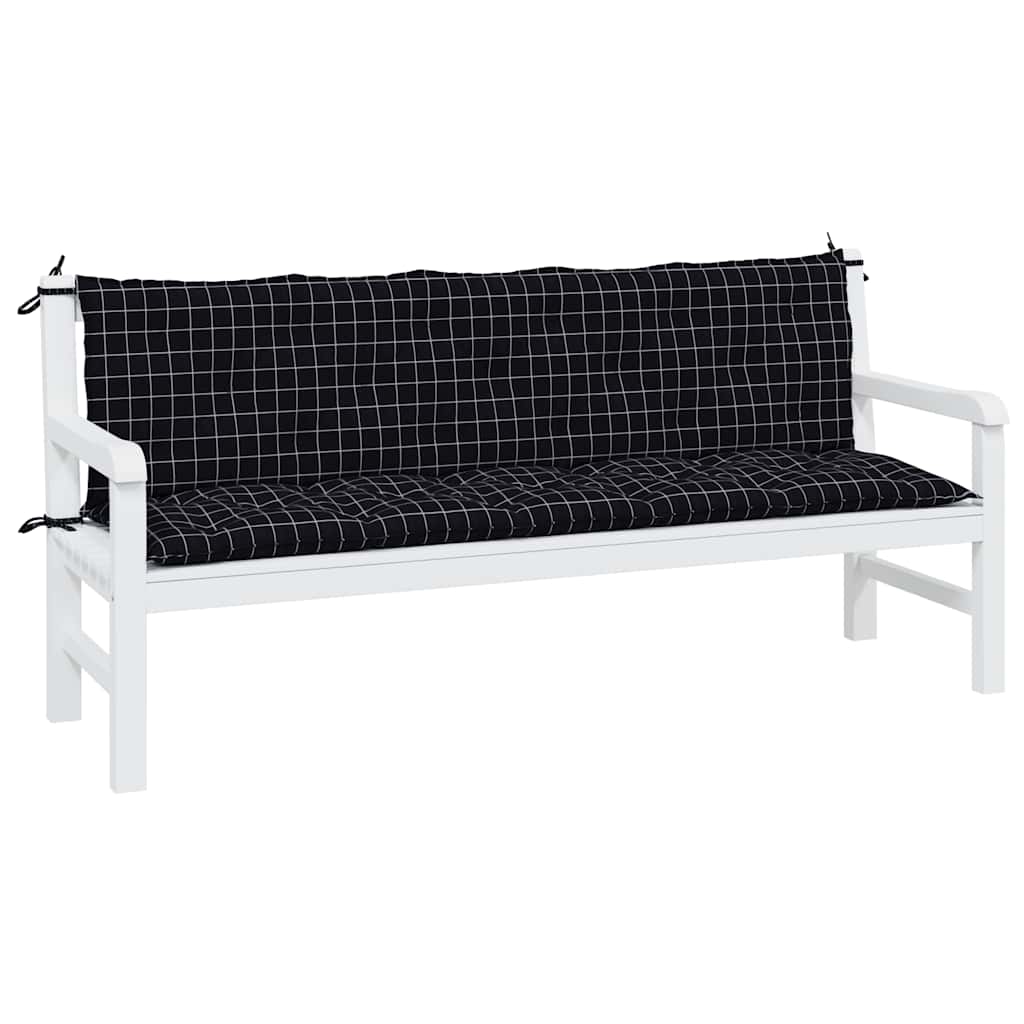 Vidaxl Garden Bench Cushions 2 St Oxford Fabric Modello nero