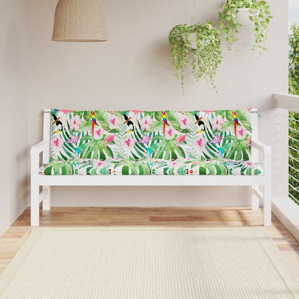 Vidaxl Garden Bench Cushions 2 St Oxford Fabric multilorato
