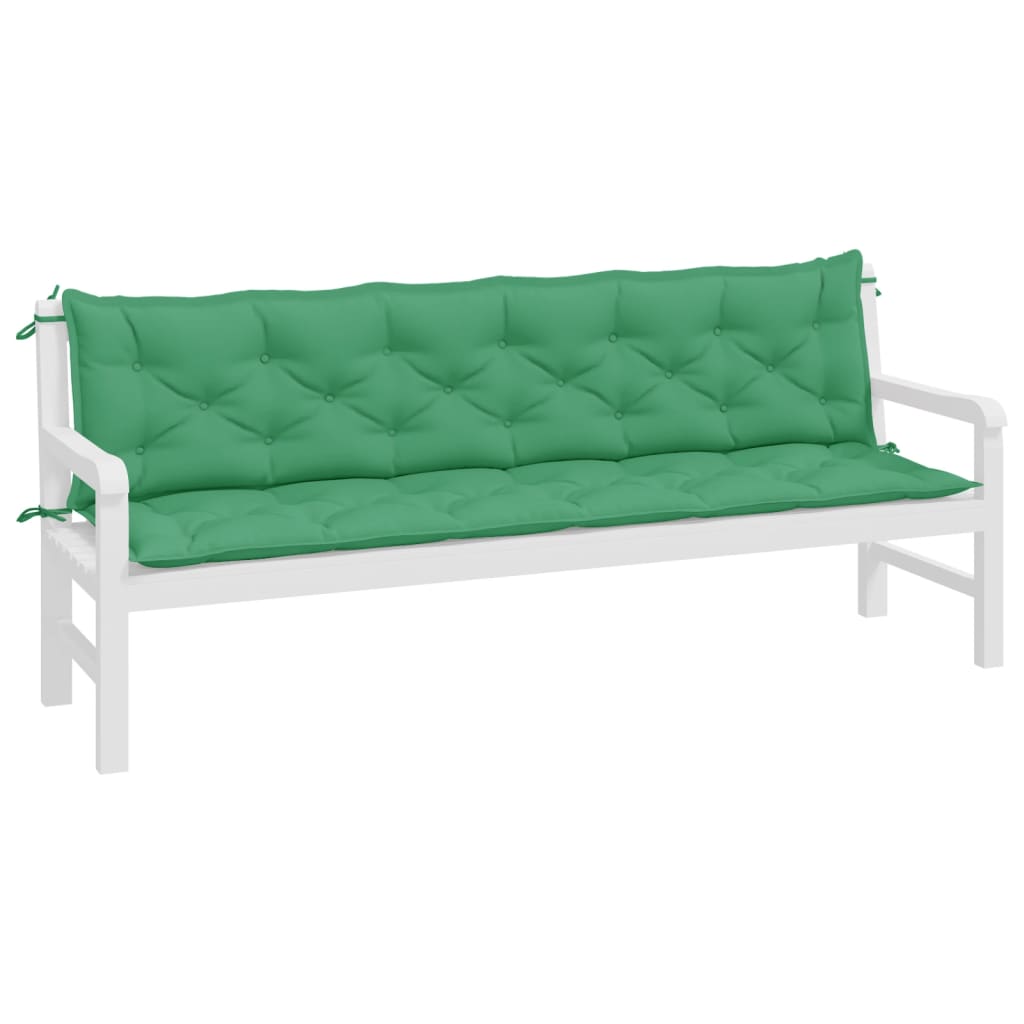Vidaxl Garden Bench Cushions 2 St 200x50x7 cm tessuto Oxford verde