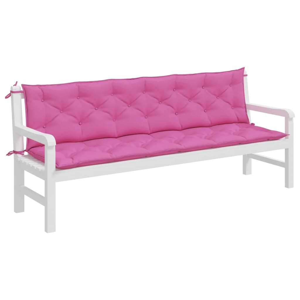 Vidaxl Garden Bench Cushions 2 ST 200x50x7 CM tessuto rosa