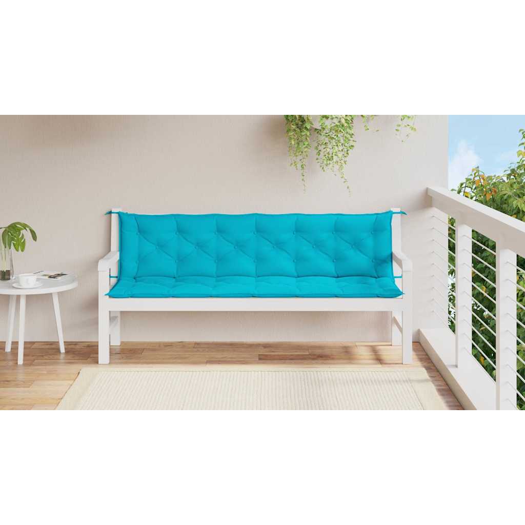Vidaxl Garden Bench Cushions 2 ST 200x50x7 CM Fabric Turquesa