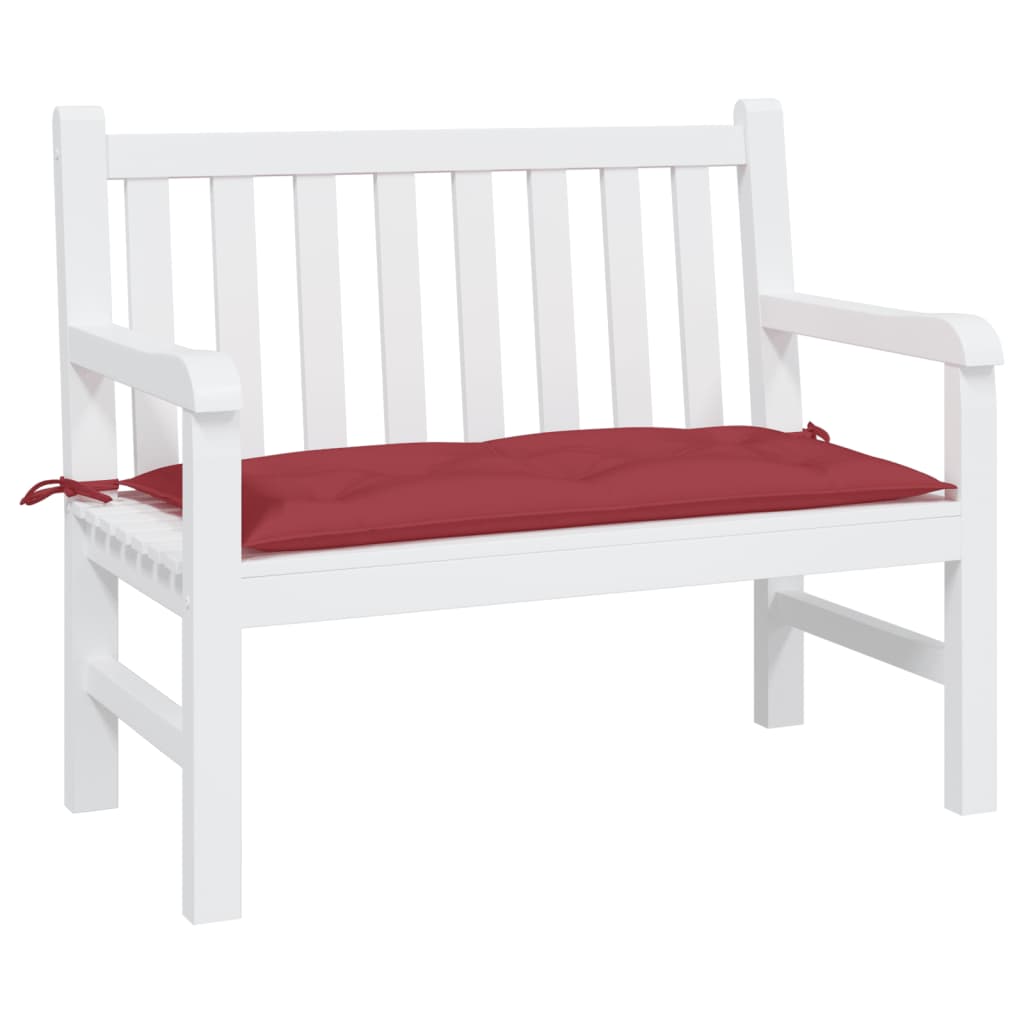 Vidaxl Garden Banch Cushion 110x50x7 cm Essicatore di bordo rosso