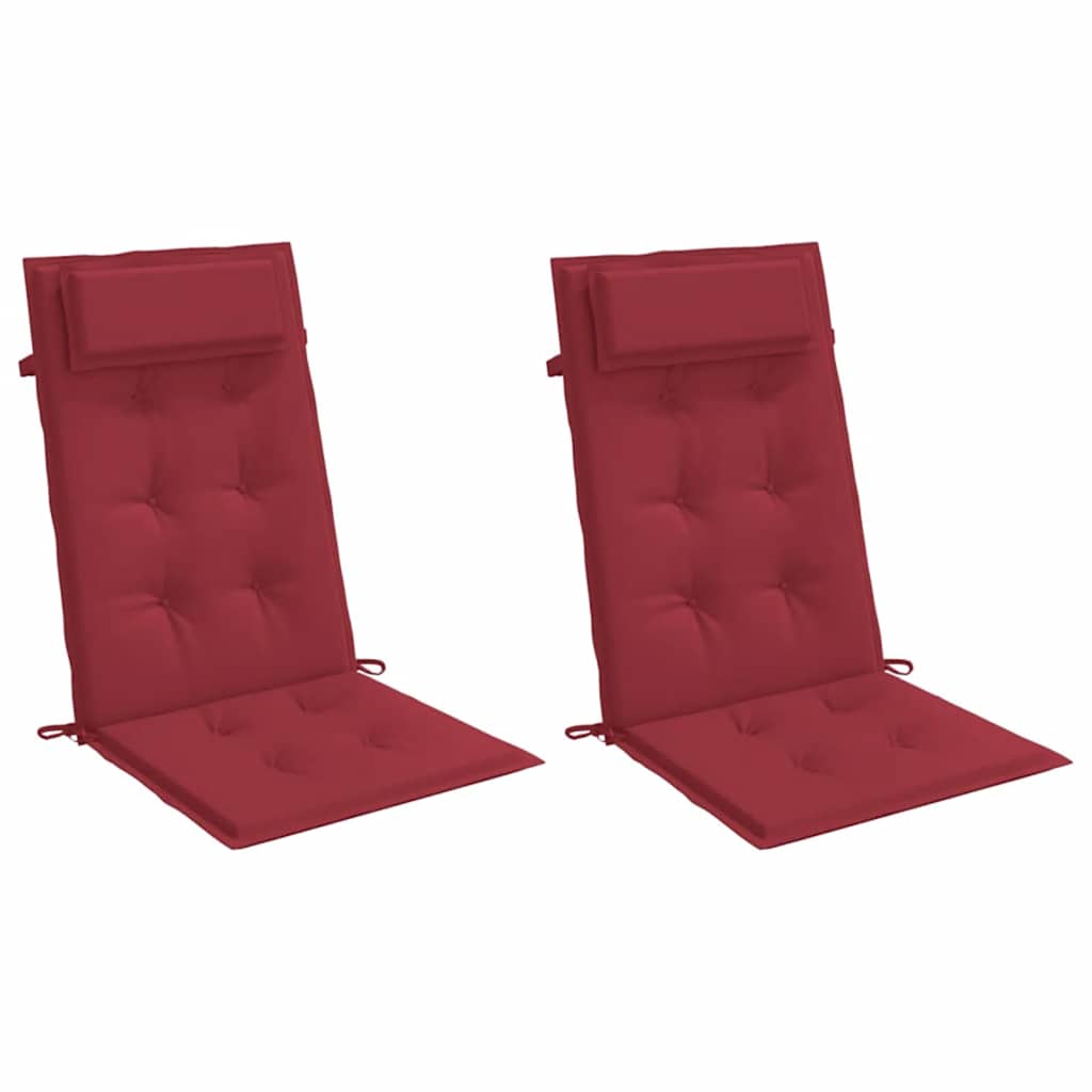 Vidaxl Cushions de la silla Vidaxl Vino de tela Oxford de 2T Back