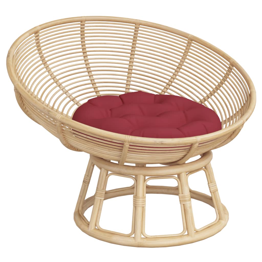 Cojín de asiento de Vidaxl alrededor de Ø 60x11 cm Oxford Fabric Wine Red