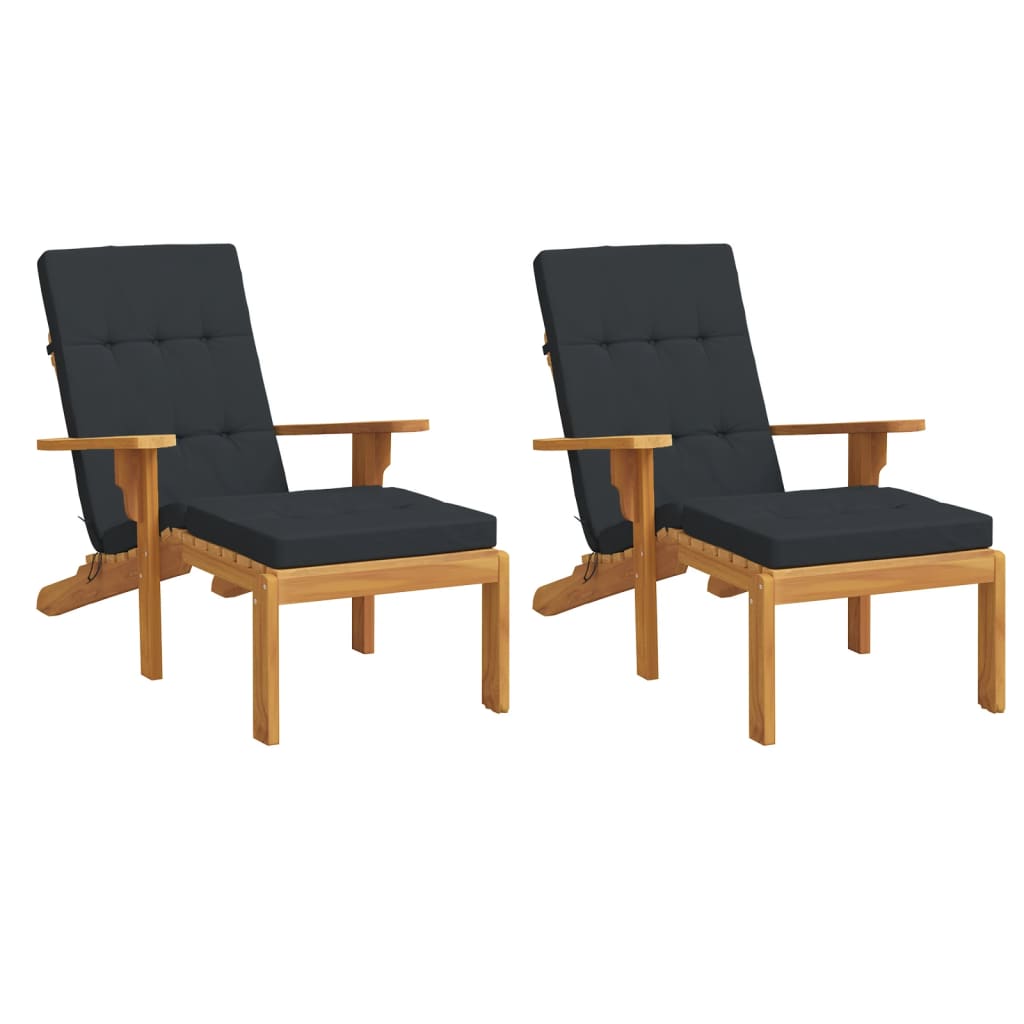 Vidaxl Cushions Sedia Cushions 2 St Oxford tessuto nero
