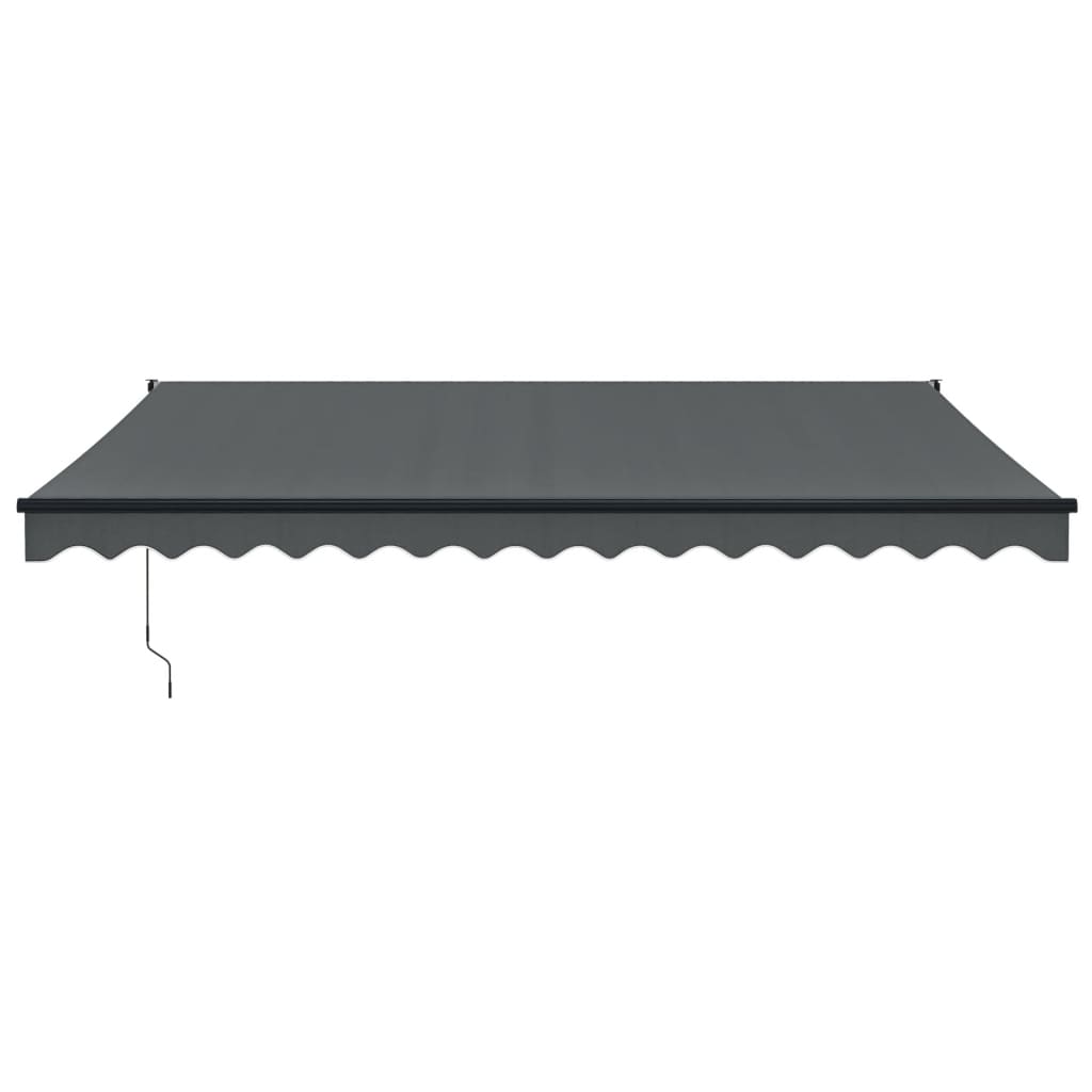 Vidaxl Luifel Extendible 4x3 m de polvo y antracita de aluminio