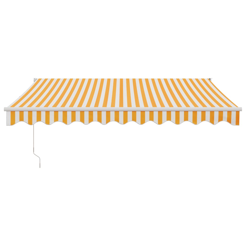 Toldo vidaxx extensible eléctricamente 3,5x2,5 m amarillo y blanco