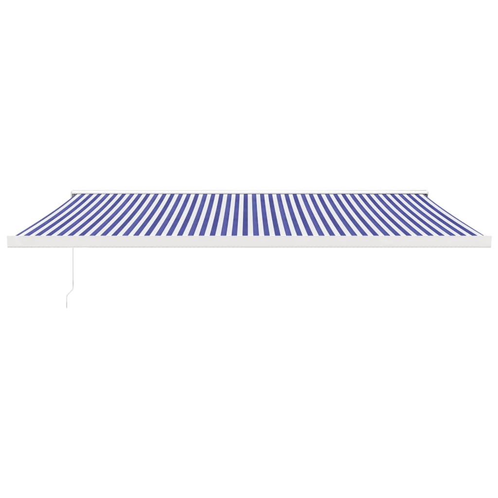Vidaxl Luifel extensible 5x3 m de polvo y azul de aluminio y blanco