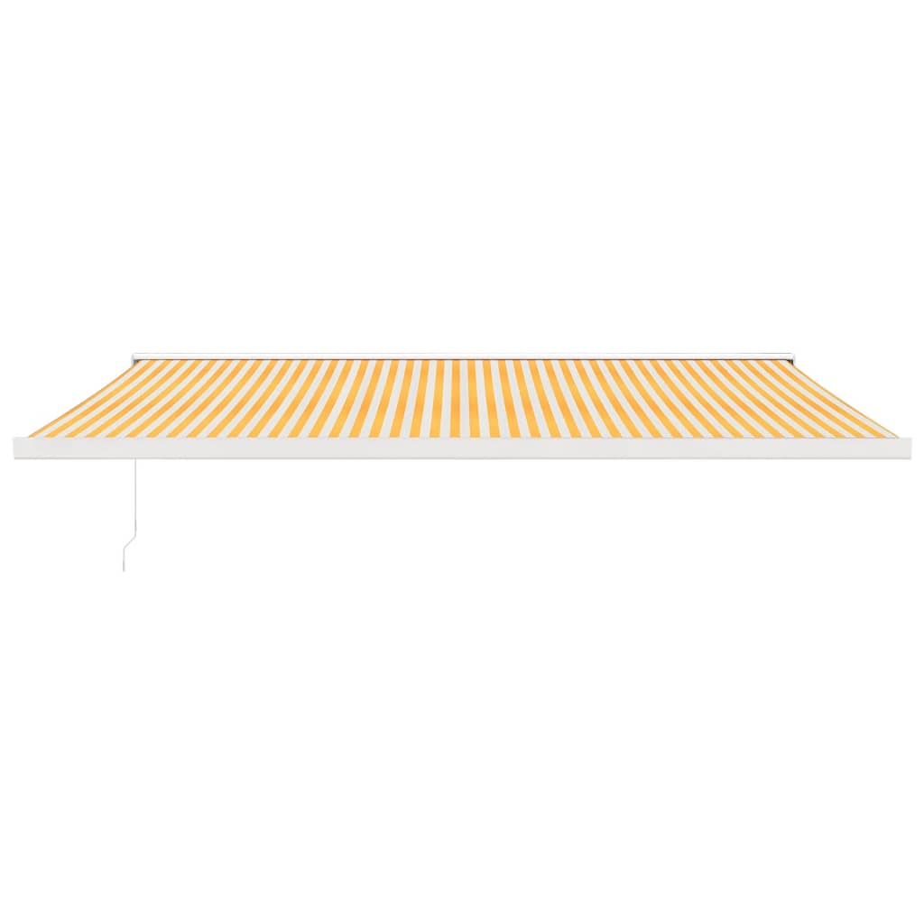 Vidaxl Luifel extensible 5x3 m de polvo y aluminio amarillo y blanco