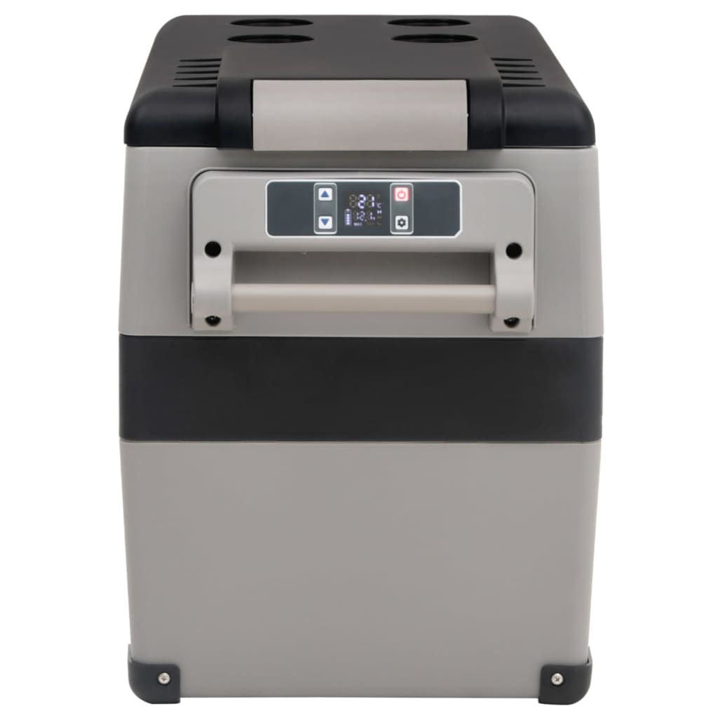 Vidaxl Cool Box con manico 55 L PP PE nero e grigio