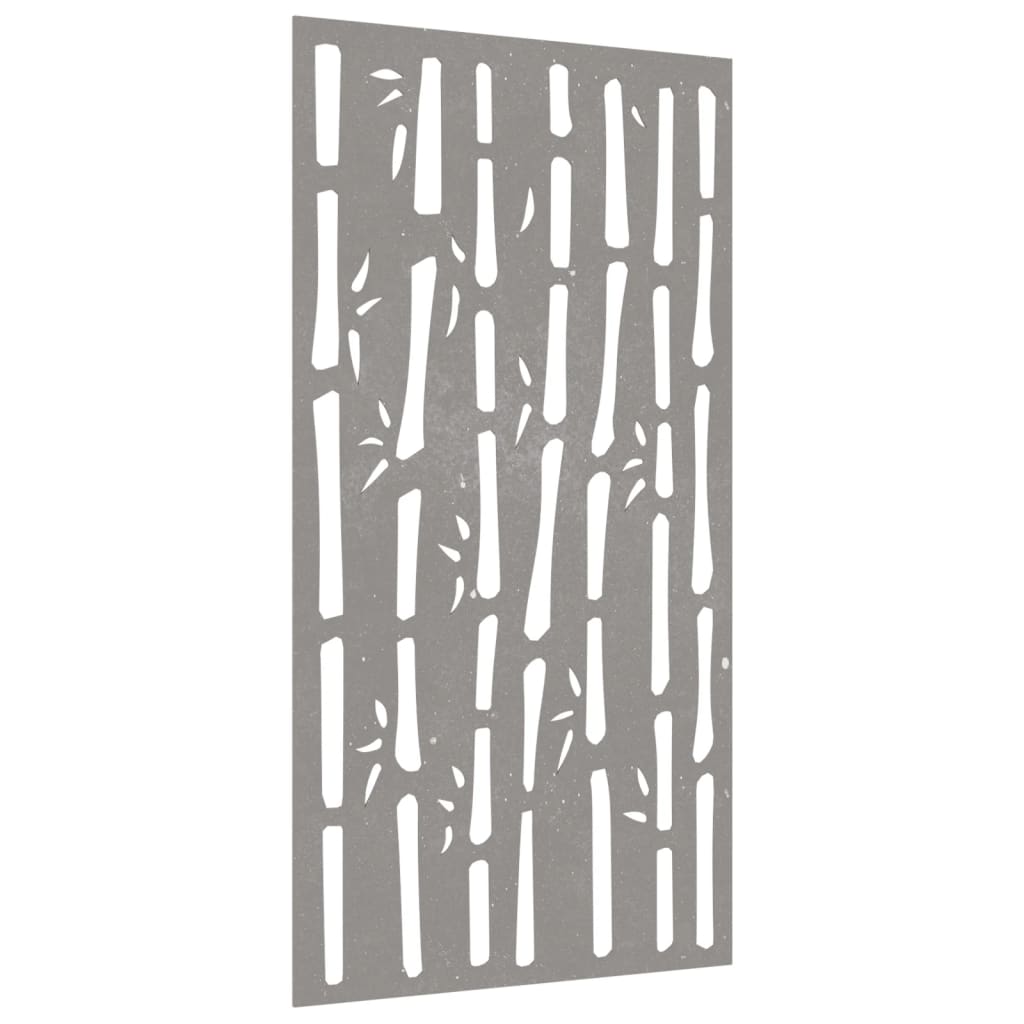 Diseño de bambú de la decoración de pared Vidaxl 105x55 cm Cortenstaal
