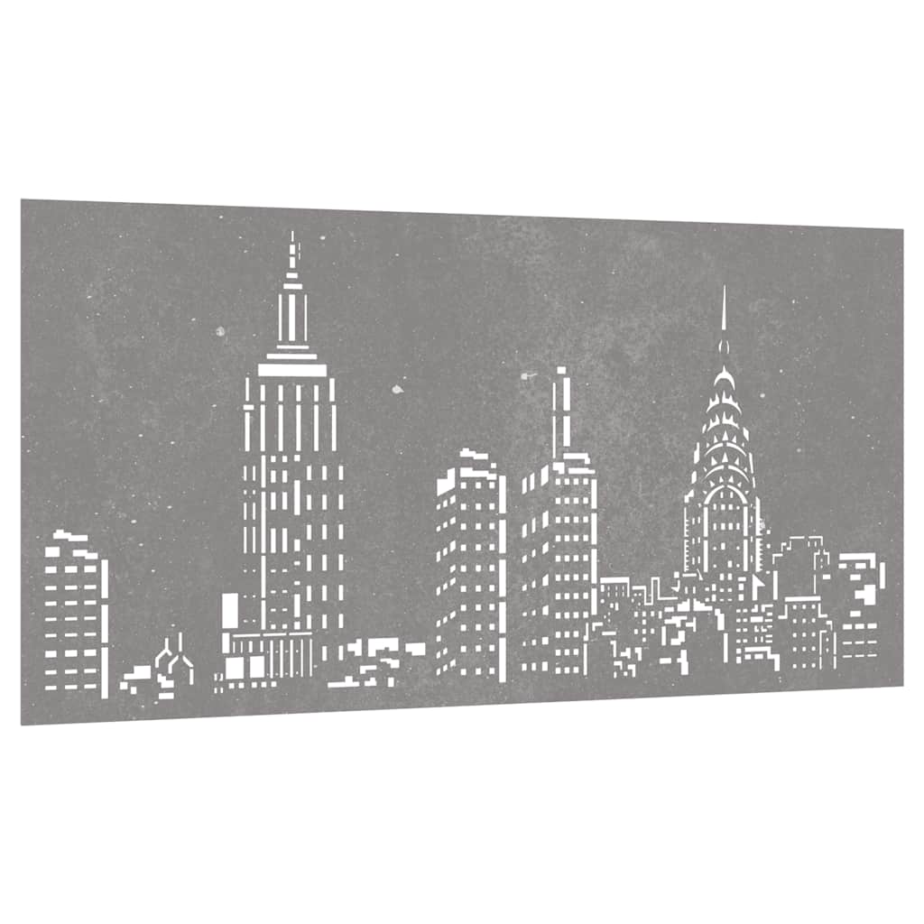 Vidaxl Decoración de la pared Garden Skyline Design 105x55 cm Cortenstaal