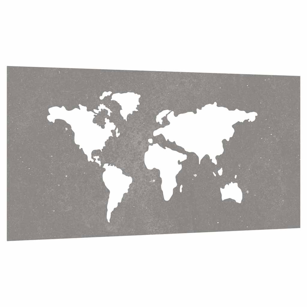 Vidaxl Decoración de la pared Garden Mapa Mapa Mapa 105x55 cm Cortenstaal
