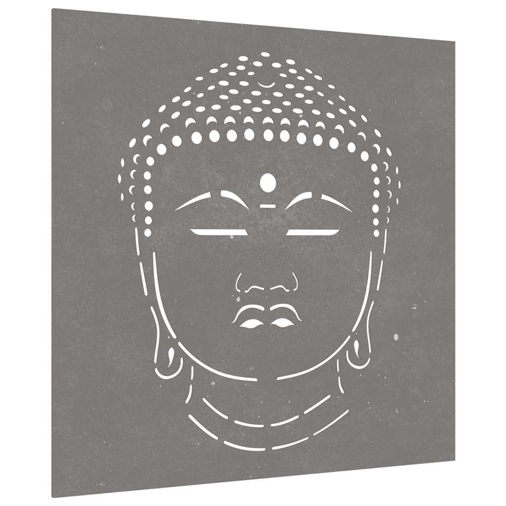 Vidaxl Decorazione murale giardino Buddhahoofd Design 55x55 cm Cortenstaal