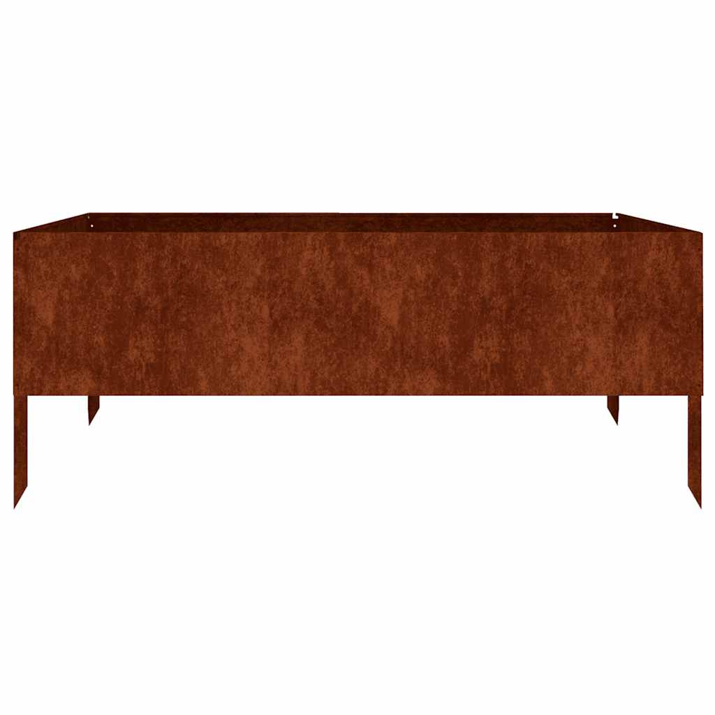 Vidaxl fioriera raccolta 100x100x41 cm Cortenstaal
