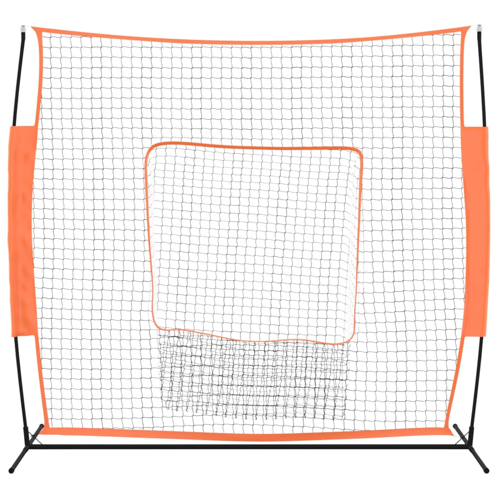 Vidaxl Baseball Net portatile 219x107x212 cm in acciaio in acciaio rosso nero