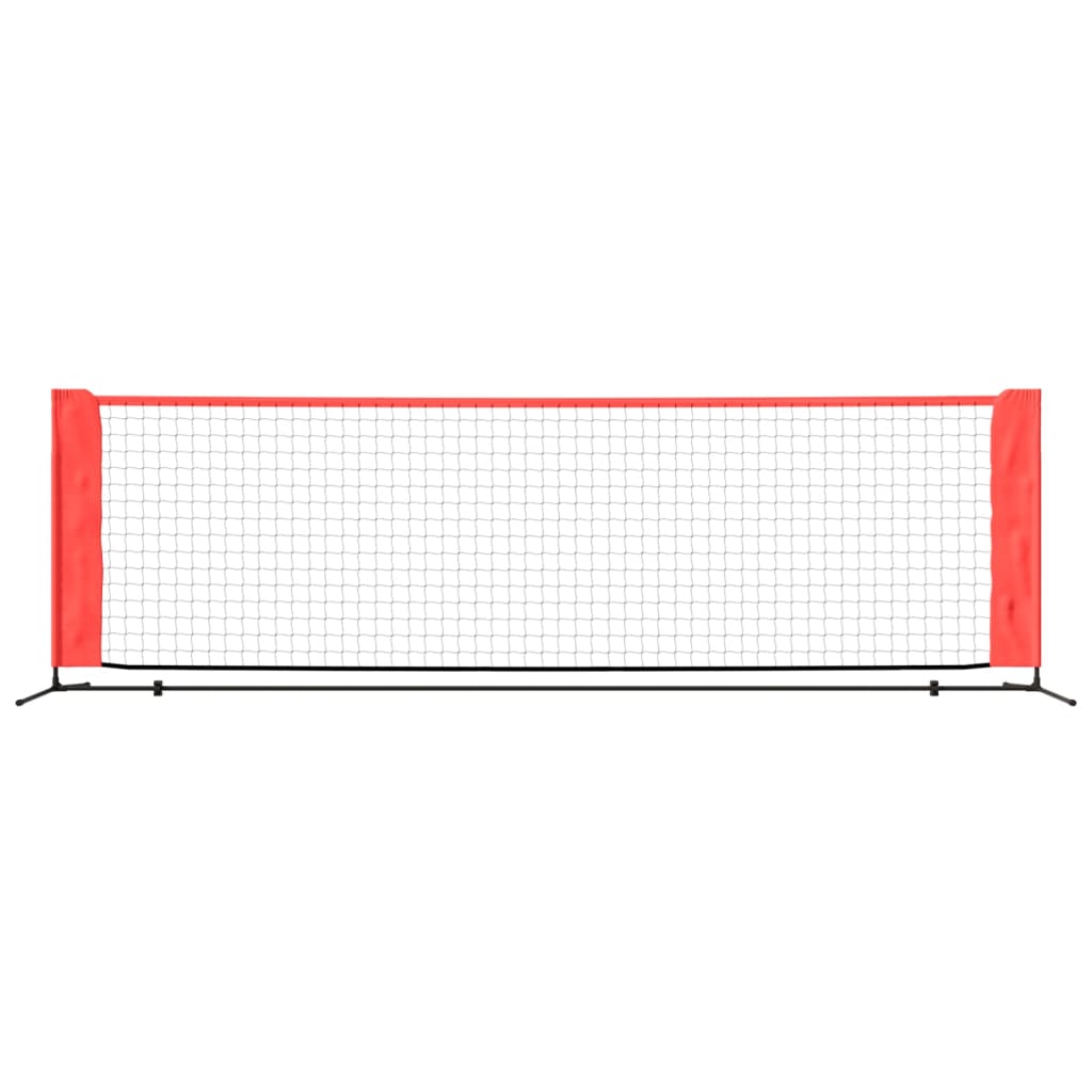 Vidaxl Tennisnet 300x100x87 cm poliestere nero e rosso