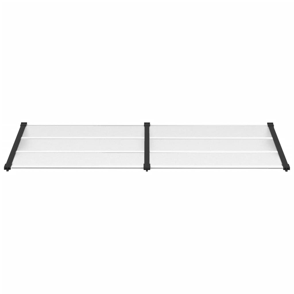 Canopato per porte Vidaxl 239x90 cm in policarbonato nero e trasparente