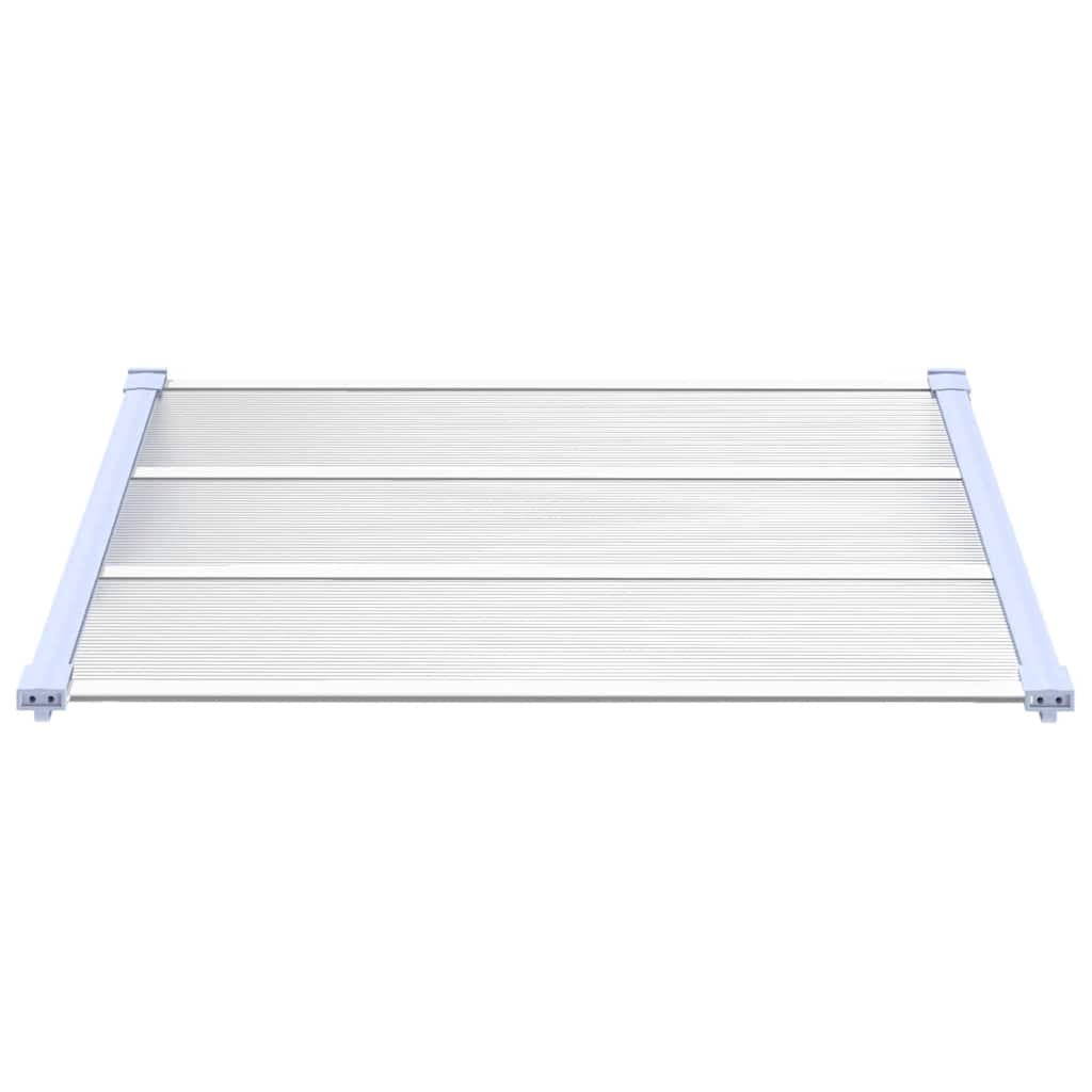 Vidaxl Port Canopy 122x90 cm in policarbonato grigio e trasparente