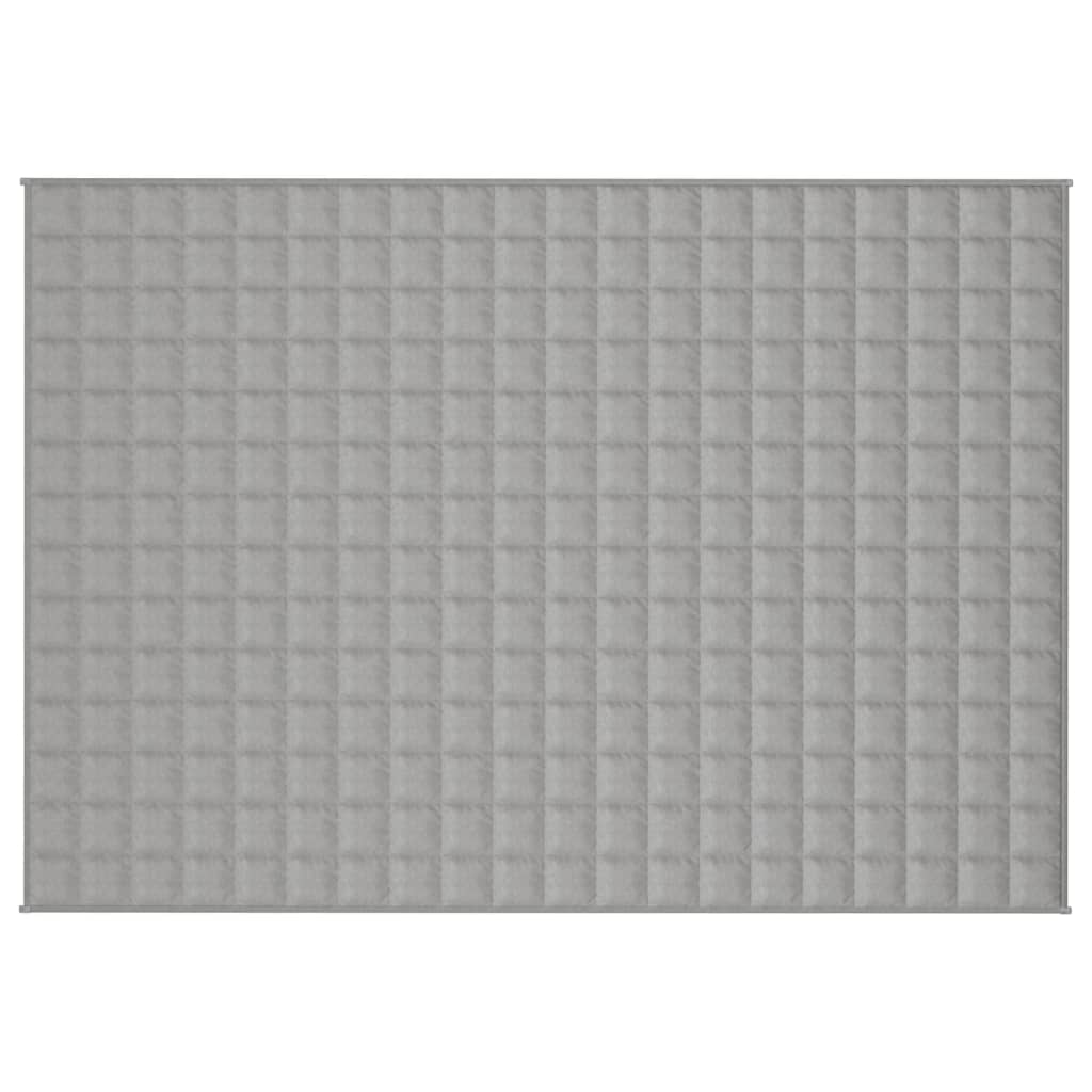 VIDAXL Coperta debole 137x200 cm 10 kg di tessuto grigio