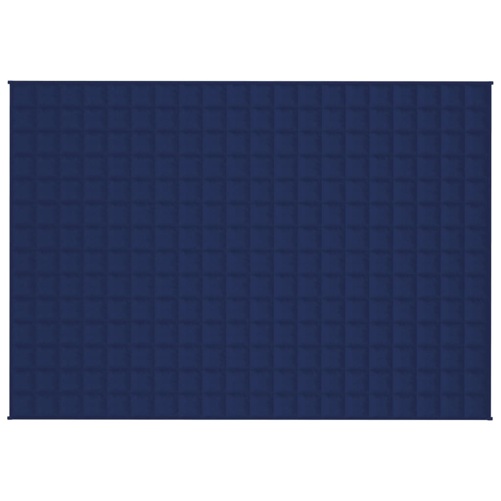 VIDAXL Coperta debole 140x200 cm 6 kg di tessuto blu