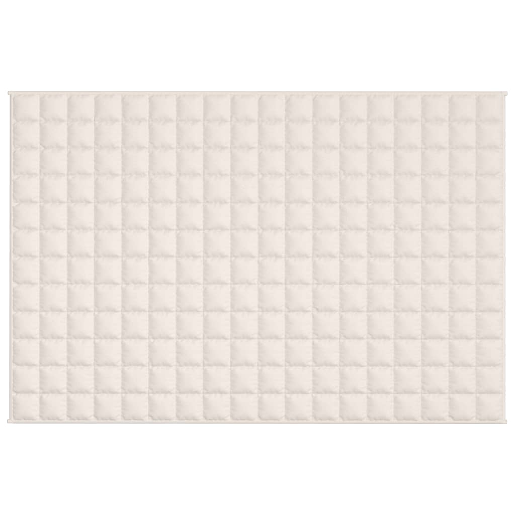 Vidaxl Weakage Blanket 122x183 cm 9 kg de tela crema de luz -Coleada