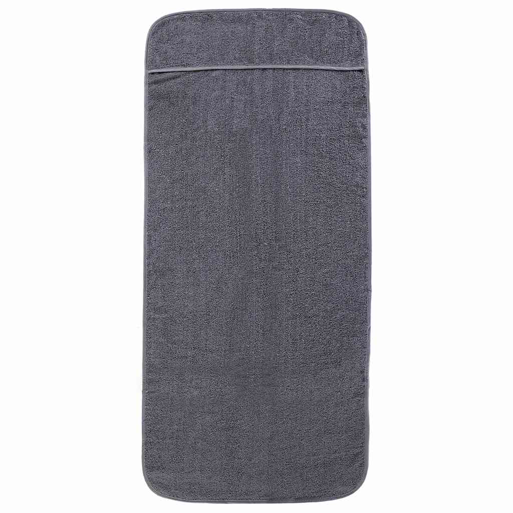 Asciugamani a filo Vidaxl 2 pezzi 400 g m² 60x135 cm in tessuto antracite