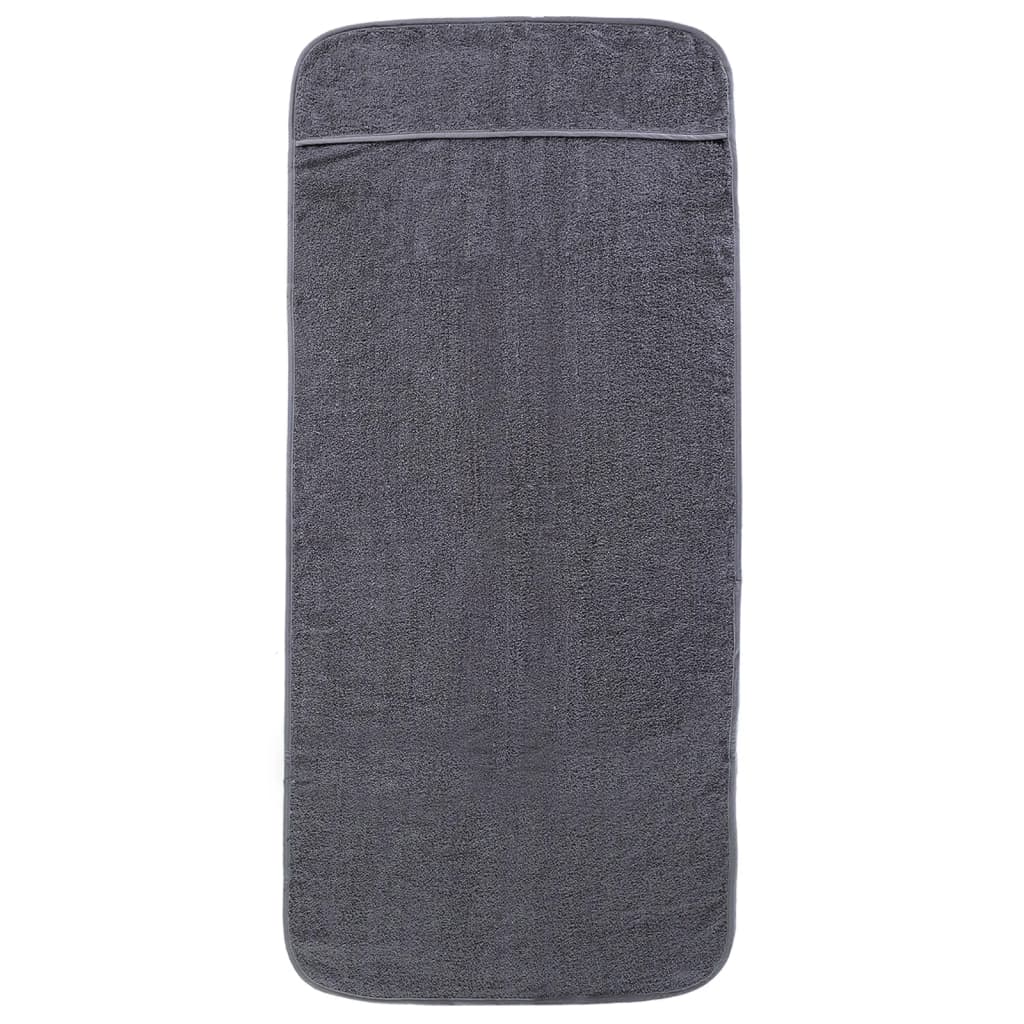 Asciugamani a filo Vidaxl 2 pezzi 400 g m² 75x200 cm tessuto antracite